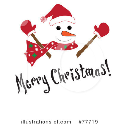 Royalty-Free (RF) Snowman Clipart Illustration by Pams Clipart - Stock Sample #77719
