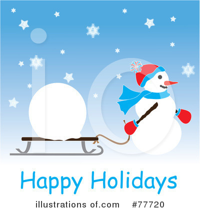 Royalty-Free (RF) Snowman Clipart Illustration by Pams Clipart - Stock Sample #77720