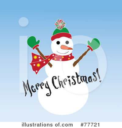 Royalty-Free (RF) Snowman Clipart Illustration by Pams Clipart - Stock Sample #77721