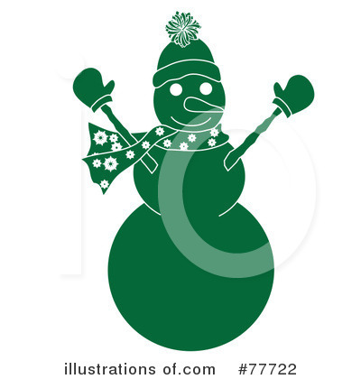 Royalty-Free (RF) Snowman Clipart Illustration by Pams Clipart - Stock Sample #77722