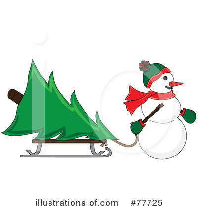 Royalty-Free (RF) Snowman Clipart Illustration by Pams Clipart - Stock Sample #77725