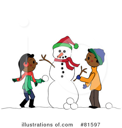 Royalty-Free (RF) Snowman Clipart Illustration by Pams Clipart - Stock Sample #81597