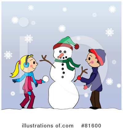 Royalty-Free (RF) Snowman Clipart Illustration by Pams Clipart - Stock Sample #81600