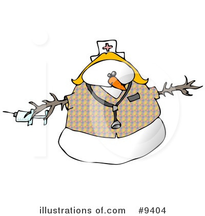 Royalty-Free (RF) Snowman Clipart Illustration by djart - Stock Sample #9404