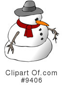 Snowman Clipart #9406 by djart