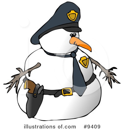 Royalty-Free (RF) Snowman Clipart Illustration by djart - Stock Sample #9409