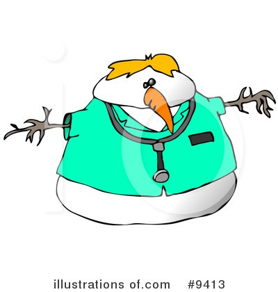 Royalty-Free (RF) Snowman Clipart Illustration by djart - Stock Sample #9413