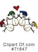 Snowmen Clipart #71847 by inkgraphics