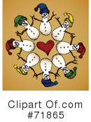 Snowmen Clipart #71865 by inkgraphics