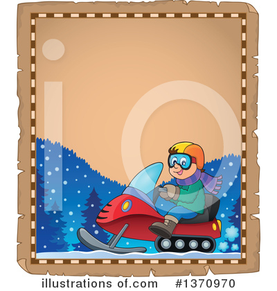 Royalty-Free (RF) Snowmobile Clipart Illustration by visekart - Stock Sample #1370970