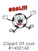 Soccer Ball Character Clipart #1402142 by Hit Toon