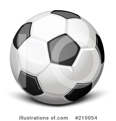 Royalty-Free (RF) Soccer Ball Clipart Illustration by Oligo - Stock Sample #210054