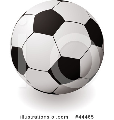 Royalty-Free (RF) Soccer Ball Clipart Illustration by michaeltravers - Stock Sample #44465