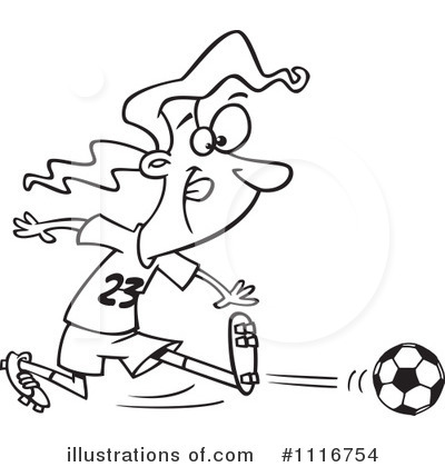 Royalty-Free (RF) Soccer Clipart Illustration by toonaday - Stock Sample #1116754