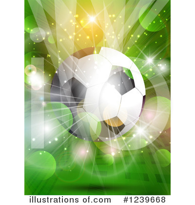 Football Clipart #1239668 by KJ Pargeter