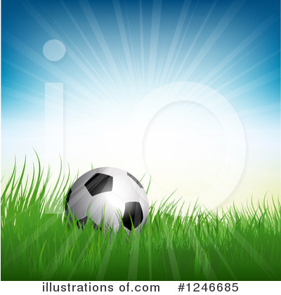 Football Clipart #1246685 by KJ Pargeter