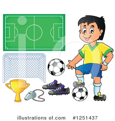 Royalty-Free (RF) Soccer Clipart Illustration by visekart - Stock Sample #1251437