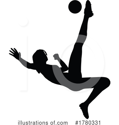 Female Soccer Player Clipart #1780331 by KJ Pargeter
