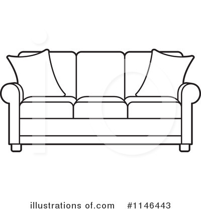 Couch Clipart #1146443 by Lal Perera