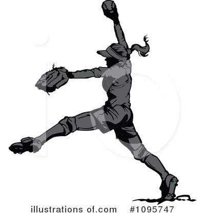 Royalty-Free (RF) Softball Clipart Illustration by Chromaco - Stock Sample #1095747