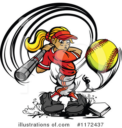 Royalty-Free (RF) Softball Clipart Illustration by Chromaco - Stock Sample #1172437