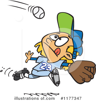 Royalty-Free (RF) Softball Clipart Illustration by toonaday - Stock Sample #1177347