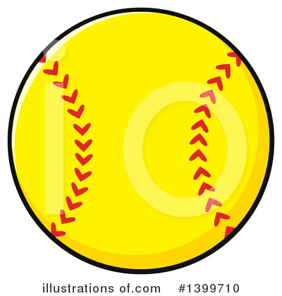 Royalty-Free (RF) Softball Clipart Illustration by Hit Toon - Stock Sample #1399710