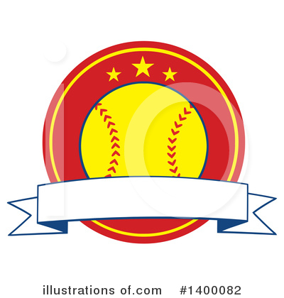 Royalty-Free (RF) Softball Clipart Illustration by Hit Toon - Stock Sample #1400082