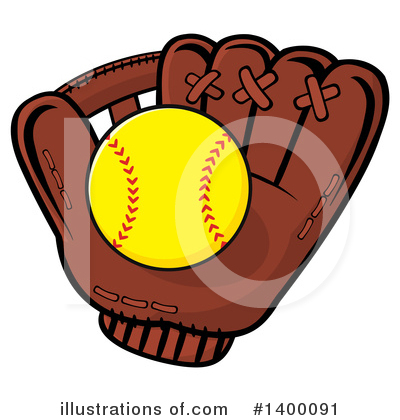 Royalty-Free (RF) Softball Clipart Illustration by Hit Toon - Stock Sample #1400091