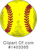 Softball Clipart #1403365 by Vector Tradition SM