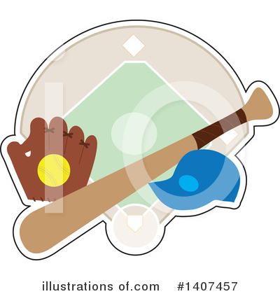 Baseball Clipart #1407457 by Maria Bell