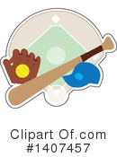 Softball Clipart #1407457 by Maria Bell