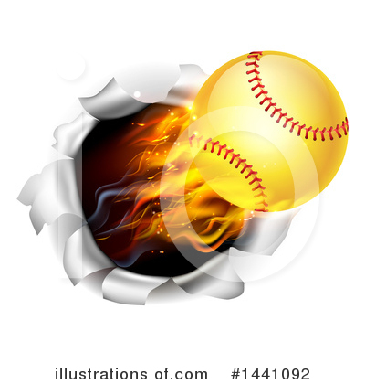 Royalty-Free (RF) Softball Clipart Illustration by AtStockIllustration - Stock Sample #1441092