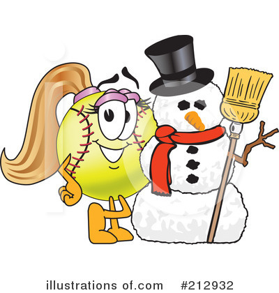 Royalty-Free (RF) Softball Mascot Clipart Illustration by Mascot Junction - Stock Sample #212932