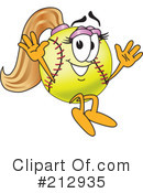 Softball Mascot Clipart #212935 by Mascot Junction