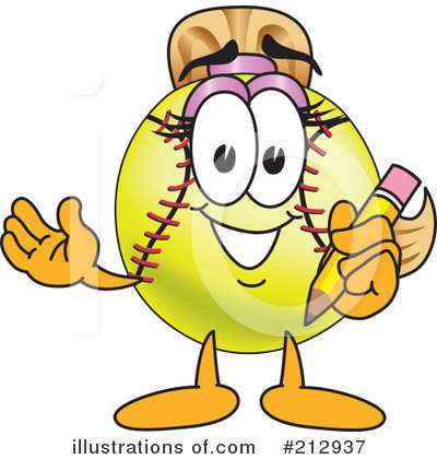 Softball Mascot Clipart #212937 by Toons4Biz