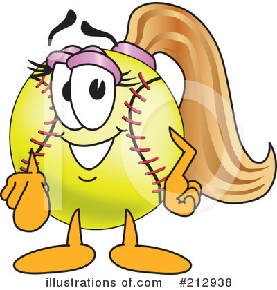 Softball Mascot Clipart #212938 by Toons4Biz