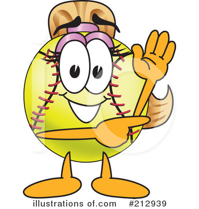 Softball Mascot Clipart #212939 by Toons4Biz