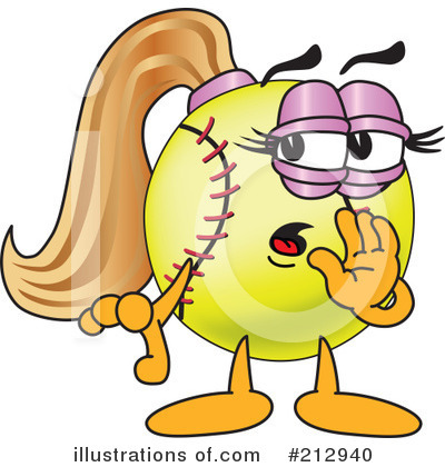 Softball Mascot Clipart #212940 by Toons4Biz