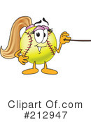 Softball Mascot Clipart #212947 by Mascot Junction