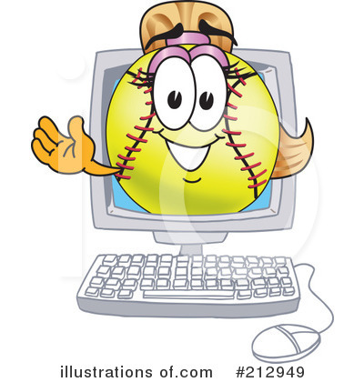 Softball Mascot Clipart #212949 by Toons4Biz