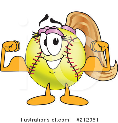 Softball Mascot Clipart #212951 by Toons4Biz