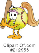 Softball Mascot Clipart #212956 by Mascot Junction
