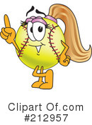 Softball Mascot Clipart #212957 by Mascot Junction