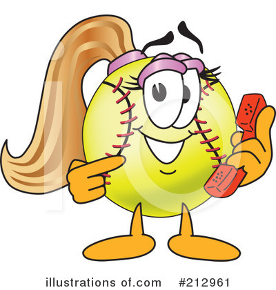 Softball Mascot Clipart #212961 by Toons4Biz