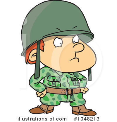 Royalty-Free (RF) Soldier Clipart Illustration by toonaday - Stock Sample #1048213