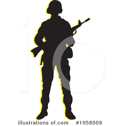 Royalty-Free (RF) Soldier Clipart Illustration by Lal Perera - Stock Sample #1058009