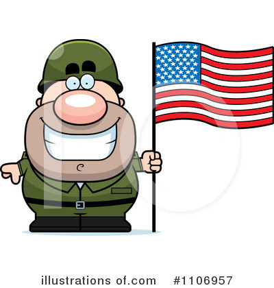 American Flag Clipart #1106957 by Cory Thoman