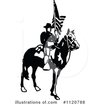 Horseback Clipart #1120788 by Prawny Vintage