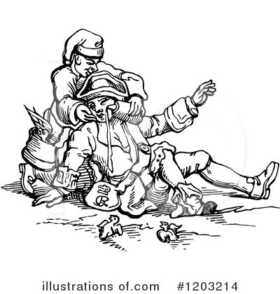 Royalty-Free (RF) Soldier Clipart Illustration by Prawny Vintage - Stock Sample #1203214